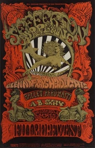 Jefferson Flugzeug Fillmore West 1968 gerahmtes Konzert Poster - Bild 1 von 2