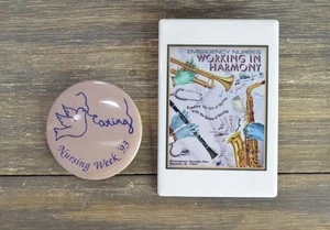 1990's Nurse Celebration Pin Lot Week ER Day Caring Harnony Vintage Medical - Picture 1 of 8