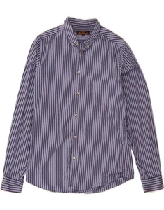 BEN SHERMAN Mens Shirt Large Blue Striped Cotton UH17 - Picture 1 of 3