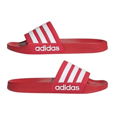 Adidas Adilette Shower Slides Sandals Shoes FY7815 Red / White Men's Size 12 - Image 1 of 4