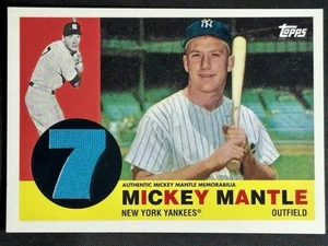 2008 Topps Factory Set Mickey Mantle Relics Patch MMR-60 Yankees HOF - Picture 1 of 10