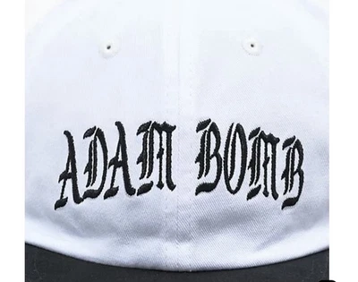 Sombrero Adam Bomb Para Hombres Snapback Ajustable Sombrero Blanco Con Billete Negro - Nuevo Con Etiquetas Foto 1 de 3