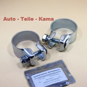 2 x Auspuffschelle , Montageschelle , Bandschelle für Abgasanlage, Ø 52,5 mm - Bild 1 von 5
