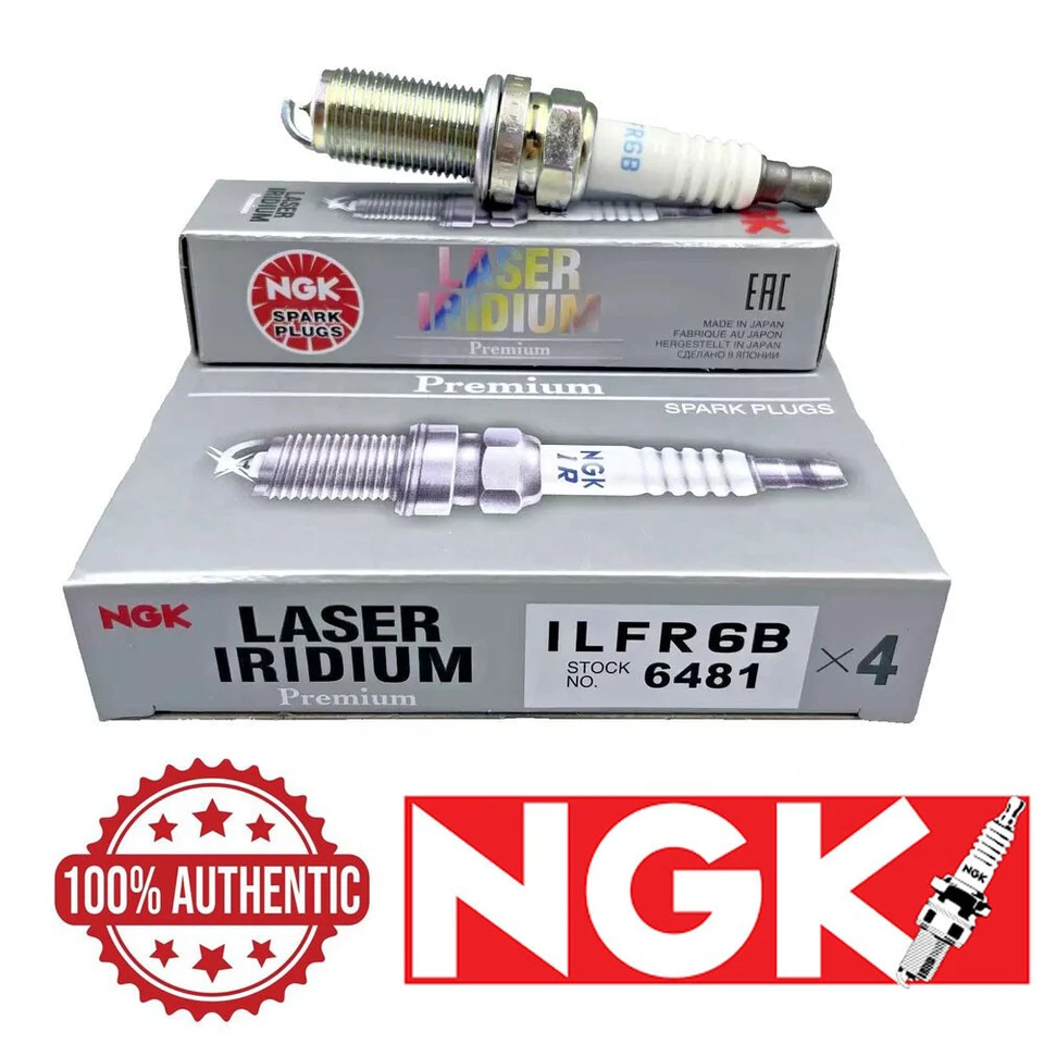 4-NGK Laser Iridium 6481 ILFR6B (FOR Subaru Impreza Turbo 2.5L EJ WRX STi) Foto 1 de 2