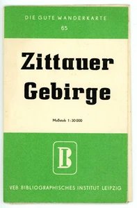 DDR WANDERKARTE 65 ZITTAUER GEBIRGE 1:30 000 Landkarte von 1957 VEB - Bild 1 von 1