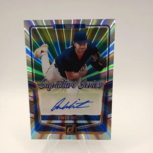 Autografo Owen White 2024 Donruss Signature Series Texas Rangers - Foto 1 di 2