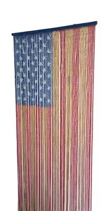 Türvorhang Fliegen Design Deko Insekten Amerika Fenster Bambus USA Maße 90x200cm - Bild 1 von 2