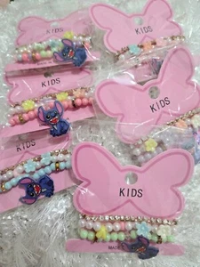 Lot of 12 pcs x 3 Girl'S Stitch Summer Brazalet Jewelry Set - Picture 1 of 12