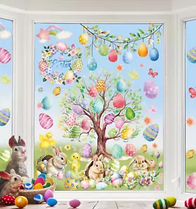 Easter Window Clings Decorations - 9 Sheets Easter Egg Window Clings, Cute Easte - Picture 1 of 12