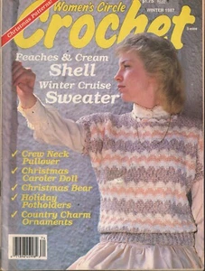 Women's Circle Crochet Magazine Winter 1987 Dolls Bears Potholders Ornaments - Picture 1 of 4