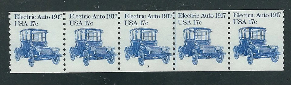 Scott #1906....17 Cent...Electric Auto... Plate# Strip of 5 - Image 1 of 1