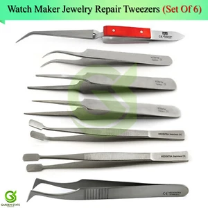 Handwerk Schmuck Uhr Reparaturwerkzeuge elektronische antistatische Wartung Pinzette Set - Bild 1 von 5