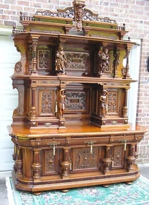 GRAND VICTORIAN MADE IN GERMANY CASTLE COURT CABINET - Picture 1 of 13