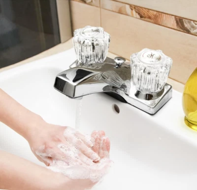 Bathroom Faucet Knobs Replacement, Bathtub Faucet Handles 1  Hot and 2 Cold Kno - Image 1 of 4