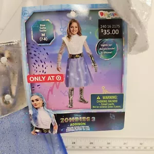 Zombies 3 Addison Halloween Costume Light up Girl Dress Glove Child Med 7-8 - Picture 1 of 5