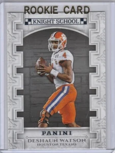 Tarjeta de novato DeSHAUN WATSON Knight School Clemson Tigers 2017 fútbol americano ¡TEXANOS RC! - Imagen 1 de 2