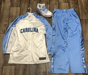 RARE! Nike Air Jordan UNC Tar Heels Basketball Vintage Carolina Warm Up Suit - Picture 1 of 16