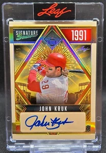 John Kruk 2025 Leaf SITS #SSE-JK1 SIGNATURE SEASON HOLO BRONZE AUTO SN/35 - Picture 1 of 2