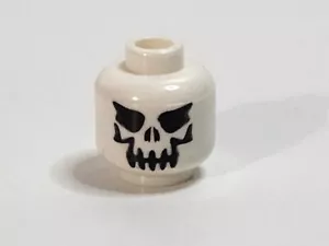 LEGO Minifigure Testa Scheletro Bianco Teschio Sopracciglia Cattive Modello Nero 3626bpx115 - Foto 1 di 4