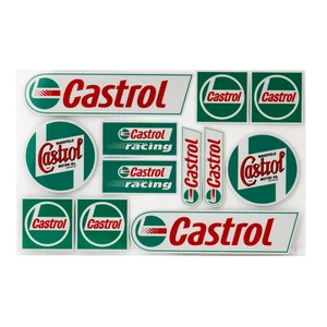 Castrol Oils Racing Sponsor Motorrad Aufkleber laminiertes Helm Aufkleber Set - Picture 1 of 9