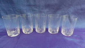 RETRO VINTAGE BOHEMIA 24% LEAD CRYSTAL MEDIUM TUMBLERS X 5 CZECH REPUBLIC - Picture 1 of 1