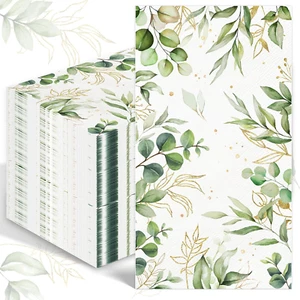 100PCS Greenery Paper Napkins 3 Ply Disposable Hand Towels for Bathroom Green Eu - Picture 1 of 12