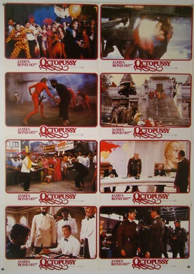 James Bond 007 - Octopussy ROGER MOORE Kino Aushangfotos LOBBY CARDS 16x A4  - Bild 1 von 2