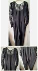 H&M UK10 US6 EU38 Black Lace yoke puff sleeve jumpsuit playsuit One Piece Classy