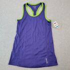 Reebok Tank Top Gym Workout Training Running Purple/Green Womens Size XS NWT