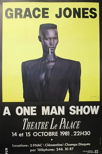 "Grace JONES AU PALACE 1981" Affiche originale entoilée / Photo Jean-Paul GOUDE - Picture 1 of 1