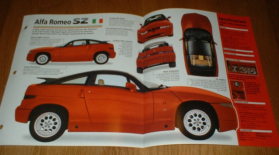 1990 ALFA ROMEO SZ ORIGINAL IMP BROCHURE SPECS INFO 1989-1994 89-94 90 93★★ - Image 1 of 1
