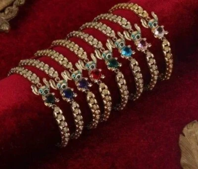  PULSERA PUNTADA PULSERA ESCLAVA ORO LAMINADO REGALO 18K ORO Foto 1 de 4