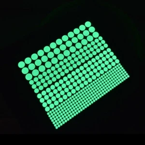 Leuchtende Aufkleber Kunst leuchten im Dunkeln fluoreszierender runder Punkt Wohnkultur - Bild 1 von 10