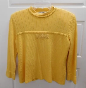 St John Collection Yellow Knit Sweater USA sz M - Picture 1 of 4
