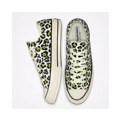 Converse Chuck Taylor All Star Cheetah Animal Print Low Top Shoes 7.5 NWOB Green - Image 1 of 4