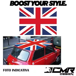 UNION JACK FLAG ROOF GLOSSY MINI MINOR ERA GLOSSY ROOF STICKER ROOF UK - Picture 1 of 3