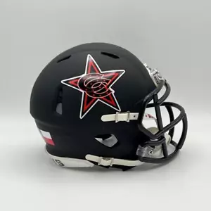 Coppell Cowboys High School (Texas) CUSTOM Matte Black Mini Football Helmet - Picture 1 of 3