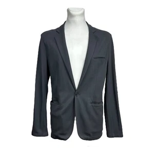 Emporio Armani Matt Line Graphite Gray One Button Blazer Jacket Men's Size 48 - Picture 1 of 7