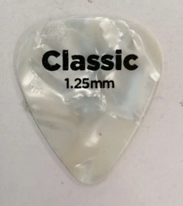 D'Addario Celluloid Classic Pearl Plettro Chitarra Spessore 1,25mm Bianco - Foto 1 di 1