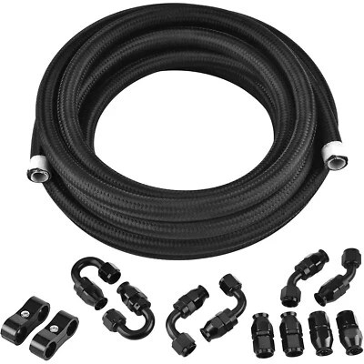 10 AN PTFE Fuel Line Kit AN10 E85 Nylon Braided Fuel Hose 16FT(1/2Inch ID) - Image 1 of 2