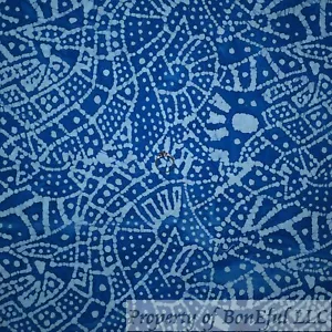 BonEFul Cotton Quilt Blue Tonal Dot Texture Blender Batik Pattern Print MI SCRAP - Picture 1 of 11