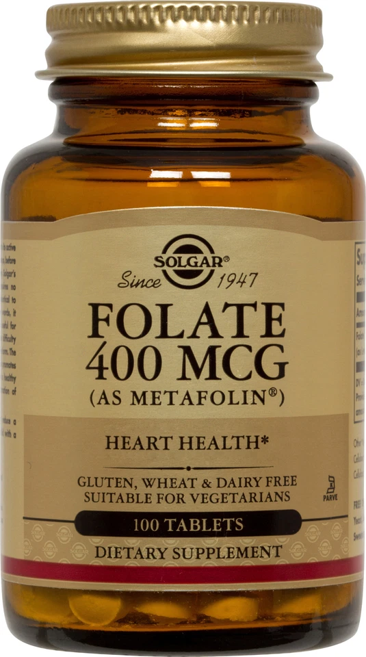 Solgar Folato 400mcg como Metafolina 100 Comprimidos Foto 1 de 1