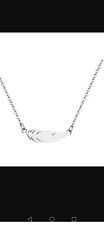 Silver Simple Feather Necklace