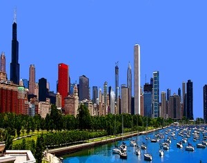 Chicago Illinois Skyline #3 Canvas Art Print 16 x 20 #3042 - Picture 1 of 4