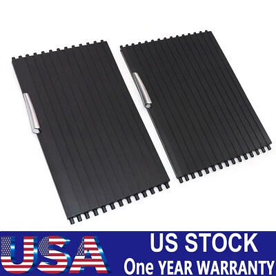 2pcs Console Cup Holder Roller Blind Cover Black For BMW X5 X6 E70 E71 xDrive35i Foto 1 de 4