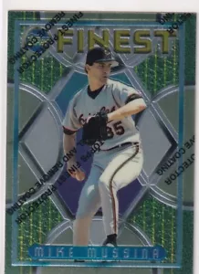 1995 TOPPS FINEST MIKE MUSSINA NEW YORK YANKEES BALTIMORE ORIOLES (JC)3205 - Picture 1 of 2