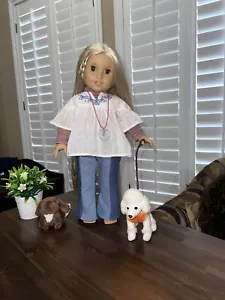 American Girl Doll Julie Blonde Hair & Brown Eyes W/ Pierced Ears & Accessories - Picture 1 of 14
