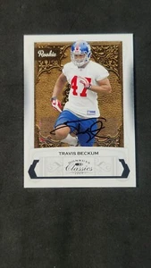 2009 Donruss Classics Travis Beckum Auto #/499 NY GIANTS BADGERS #247 - Picture 1 of 3