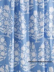 Indian Floral Fabric Supply Hand Block Print Cotton Voile Craft Sewing By 5 Yard - Foto 1 di 7