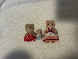 Calico Critters Sylvanian Families Bear Family of 3 - Picture 1 of 2